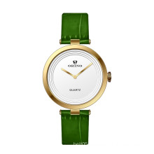 Elegant Lady Quartz Watch With Leather Strap